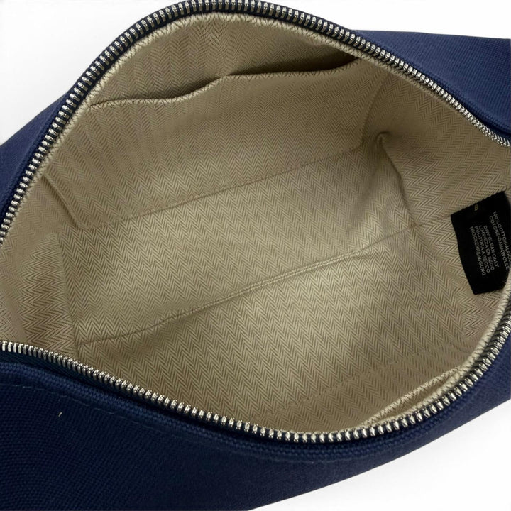 極美品☆HERMES エルメス ブリッド ア ブラック PM シルバー金具 セリエ金具 Hロゴ キャンバス ポーチ ハンドバッグ ネイビー