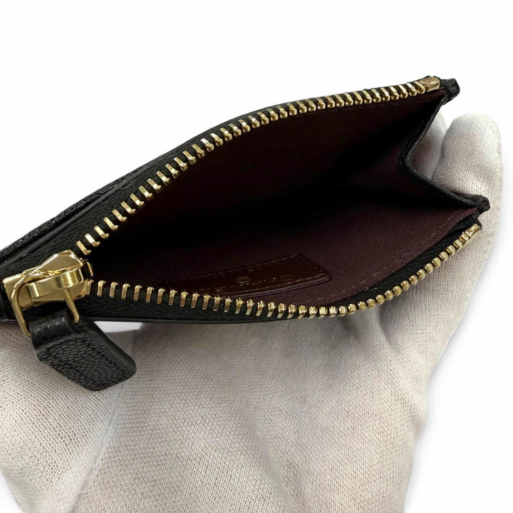 極美品☆CHANEL シャネル ココマーク キャビアスキン カードケース コインケース ブラック ゴールド金具 スペイン製 レディース