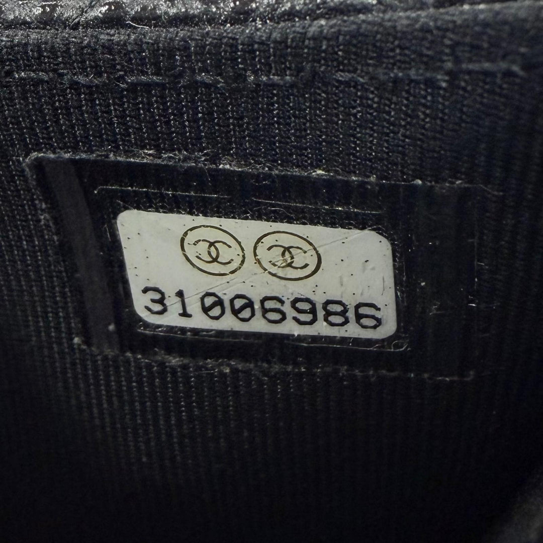 極美品☆CHANEL シャネル ココマーク キャビアスキン カードケース コインケース ブラック ゴールド金具 スペイン製 レディース