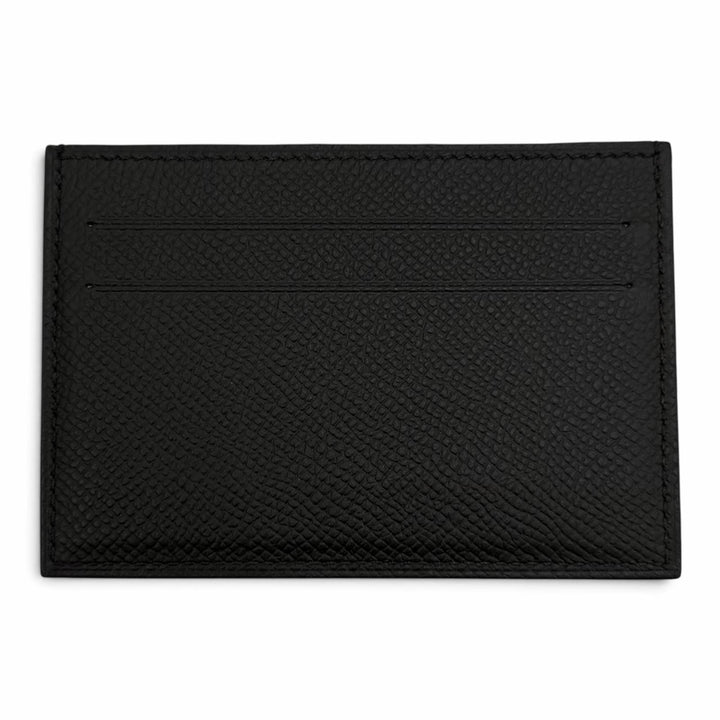極美品▼HERMES エルメス シチズン ツイル ヴォーエプソン レザー シルクライニング パスケース カードケース ブラック U刻 仏製 メンズ
