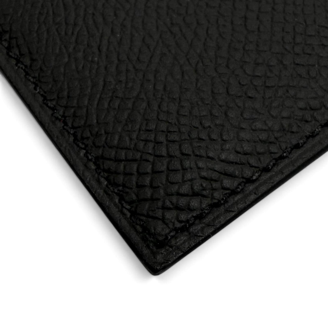 極美品▼HERMES エルメス シチズン ツイル ヴォーエプソン レザー シルクライニング パスケース カードケース ブラック U刻 仏製 メンズ