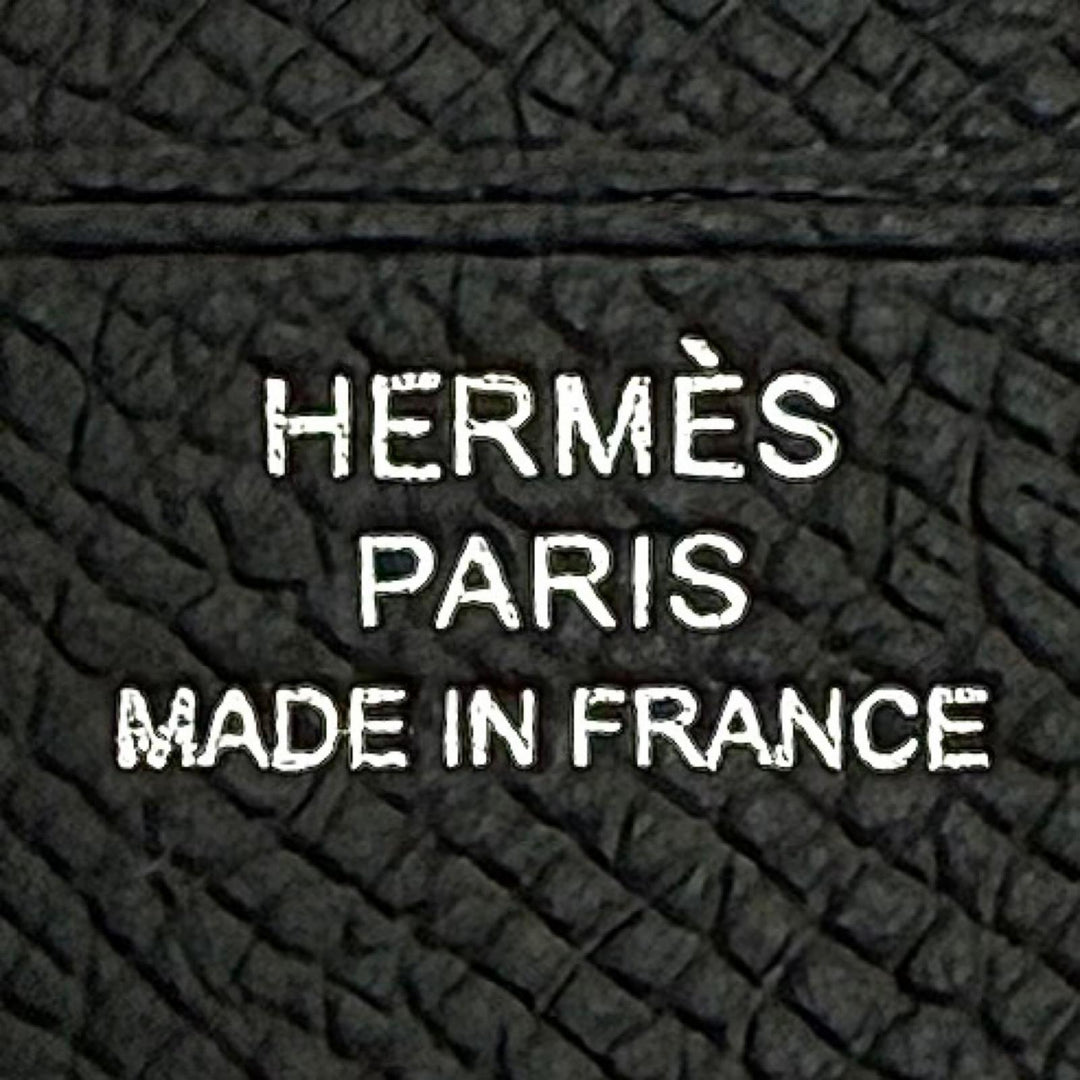 極美品▼HERMES エルメス シチズン ツイル ヴォーエプソン レザー シルクライニング パスケース カードケース ブラック U刻 仏製 メンズ