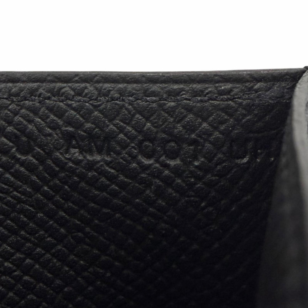 極美品▼HERMES エルメス シチズン ツイル ヴォーエプソン レザー シルクライニング パスケース カードケース ブラック U刻 仏製 メンズ