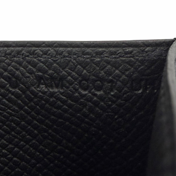 極美品▼HERMES エルメス シチズン ツイル ヴォーエプソン レザー シルクライニング パスケース カードケース ブラック U刻 仏製 メンズ