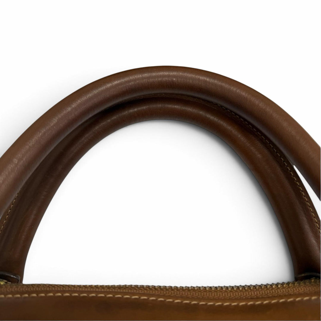 美品□GHURKA グルカ ヴィンテージ レザー MH刻印 EXAMINER No.5 2WAY ショルダーバッグ ブリーフケース ビジネスバッグ 希少 ブラウン