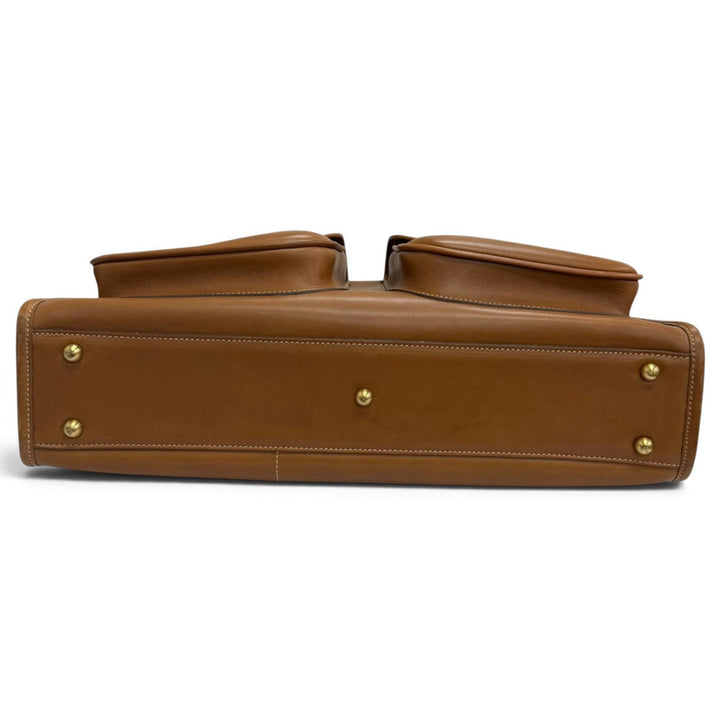 美品□GHURKA グルカ ヴィンテージ レザー MH刻印 EXAMINER No.5 2WAY ショルダーバッグ ブリーフケース ビジネスバッグ 希少 ブラウン