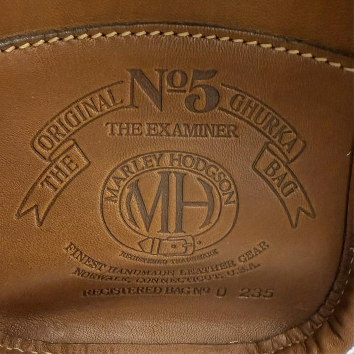 美品□GHURKA グルカ ヴィンテージ レザー MH刻印 EXAMINER No.5 2WAY ショルダーバッグ ブリーフケース ビジネスバッグ 希少 ブラウン