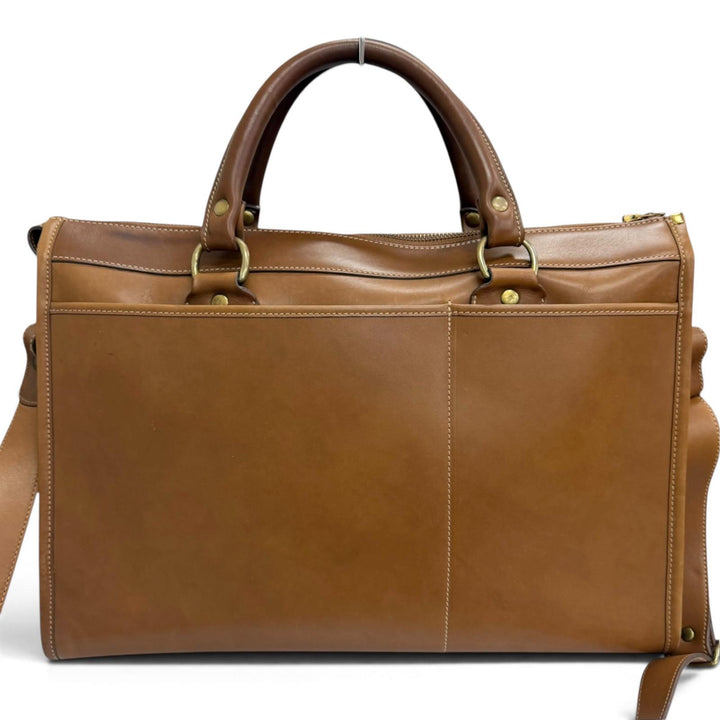 美品□GHURKA グルカ ヴィンテージ レザー MH刻印 EXAMINER No.5 2WAY ショルダーバッグ ブリーフケース ビジネスバッグ 希少 ブラウン