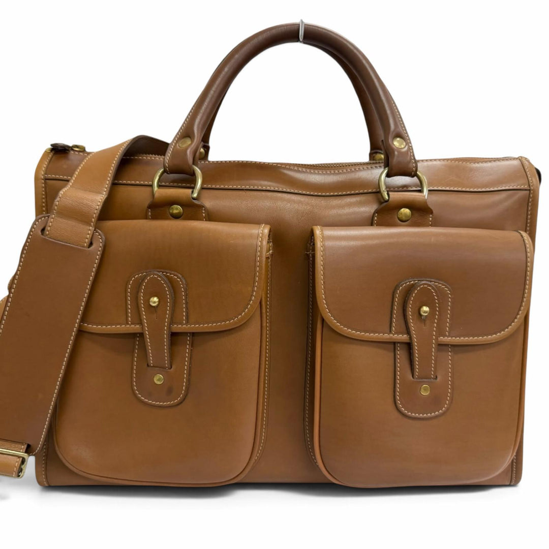 美品□GHURKA グルカ ヴィンテージ レザー MH刻印 EXAMINER No.5 2WAY ショルダーバッグ ブリーフケース ビジネスバッグ 希少 ブラウン