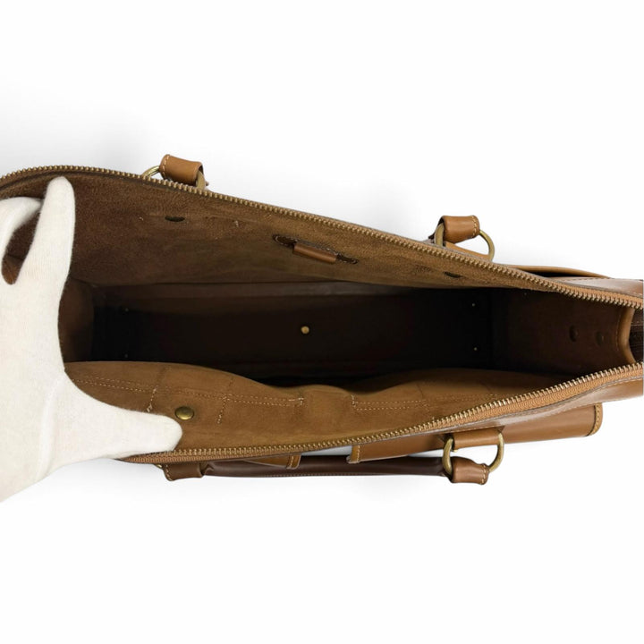 美品□GHURKA グルカ ヴィンテージ レザー MH刻印 EXAMINER No.5 2WAY ショルダーバッグ ブリーフケース ビジネスバッグ 希少 ブラウン