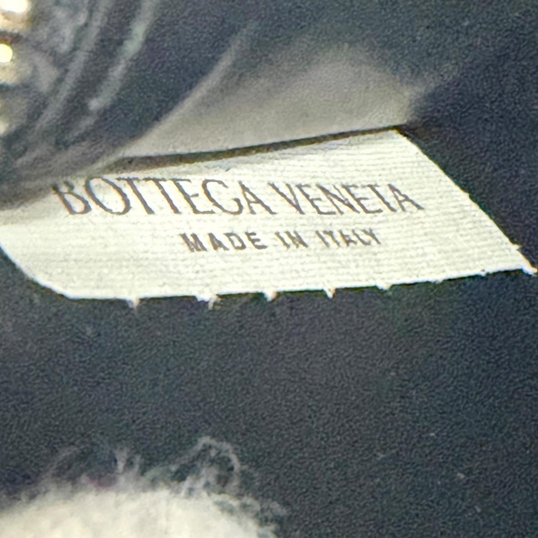 極美品▼BOTTEGAVENETA ボッテガヴェネタ レザー マキシイントレチャート ラウンドファスナー ロングウォレット 長財布 ブラック メンズ