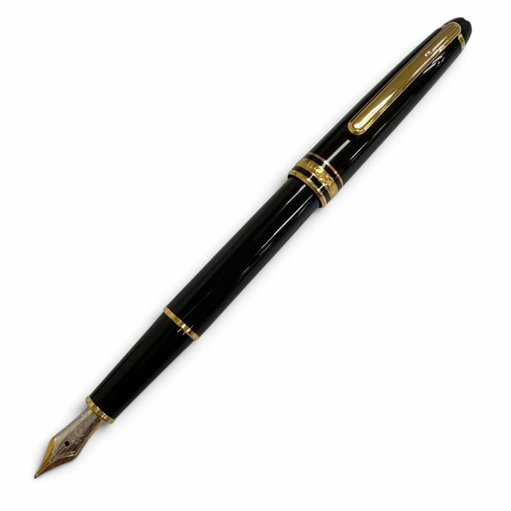 極美品□MONTBLANC モンブラン マイスターシュテュック クラシック ペン先14K 万年筆 ブラック ゴールド ドイツ製 メンズ 箱付き