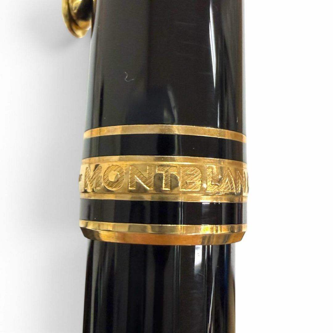 極美品□MONTBLANC モンブラン マイスターシュテュック クラシック ペン先14K 万年筆 ブラック ゴールド ドイツ製 メンズ 箱付き