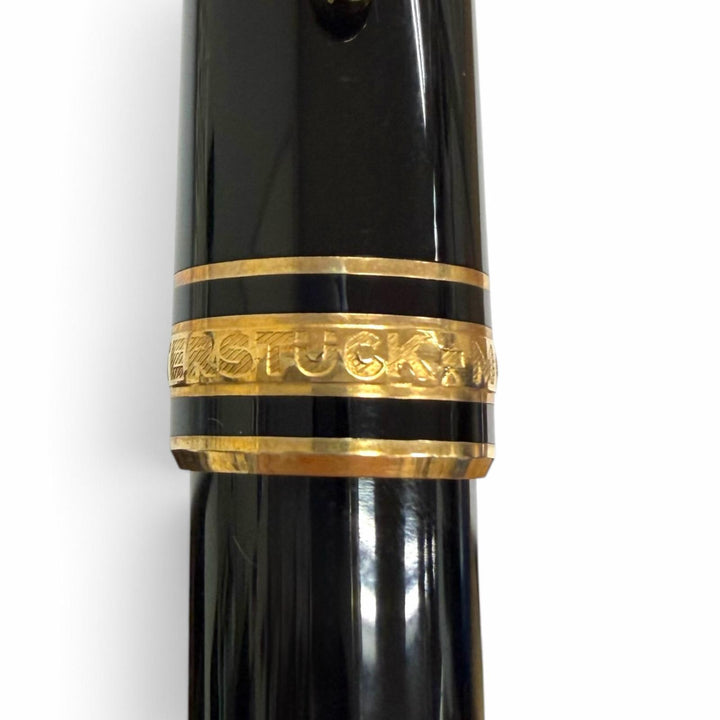 極美品□MONTBLANC モンブラン マイスターシュテュック クラシック ペン先14K 万年筆 ブラック ゴールド ドイツ製 メンズ 箱付き