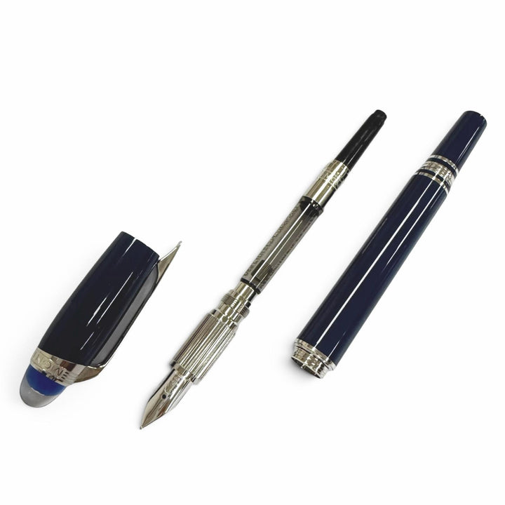 未使用品□MONTBLANC モンブラン スターウォーカー ブループラネット ペン先14K Fニブ プレシャスレジン 万年筆 ネイビー ドイツ製
