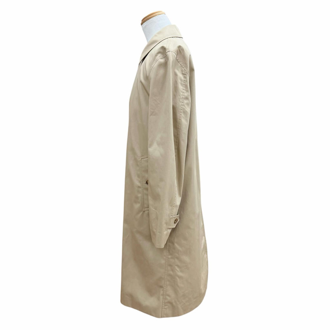 未使用品▼BURBERRY バーバリー 8111615 コットン100% 裏地ノバチェック柄 比翼仕立て ステンカラーコート ベージュ 48 正規品 メンズ
