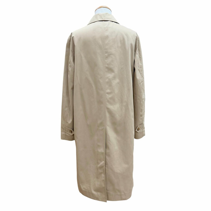 未使用品▼BURBERRY バーバリー 8111615 コットン100% 裏地ノバチェック柄 比翼仕立て ステンカラーコート ベージュ 48 正規品 メンズ