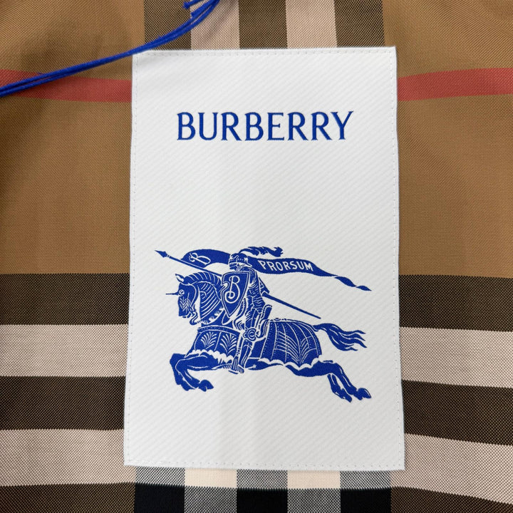未使用品▼BURBERRY バーバリー 8111615 コットン100% 裏地ノバチェック柄 比翼仕立て ステンカラーコート ベージュ 48 正規品 メンズ