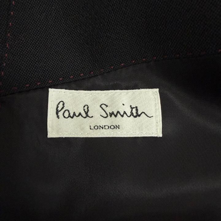 極美品□Paul Smith LONDON ポールスミスロンドン ウール100％ ロングコート チェスターコート ブラック L 日本製 正規品 メンズ