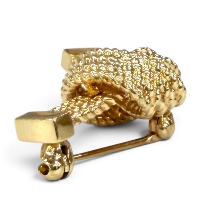 美品★TIFFANY&amp;Co. ティファニー ヴィンテージ 14K ツイストロープ ブローチ アクセサリー ゴールド 重量5.33g レディース