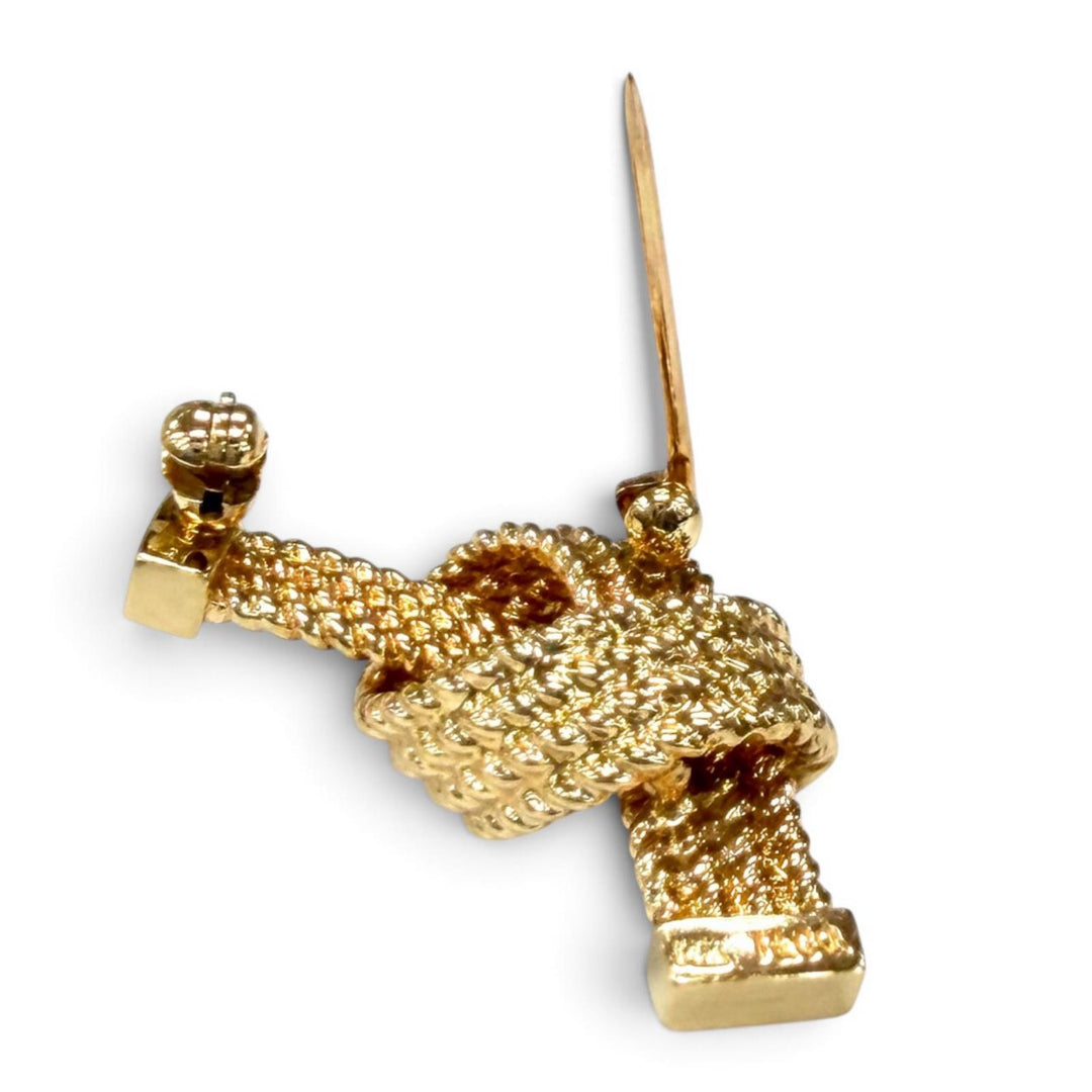 美品★TIFFANY&amp;Co. ティファニー ヴィンテージ 14K ツイストロープ ブローチ アクセサリー ゴールド 重量5.33g レディース