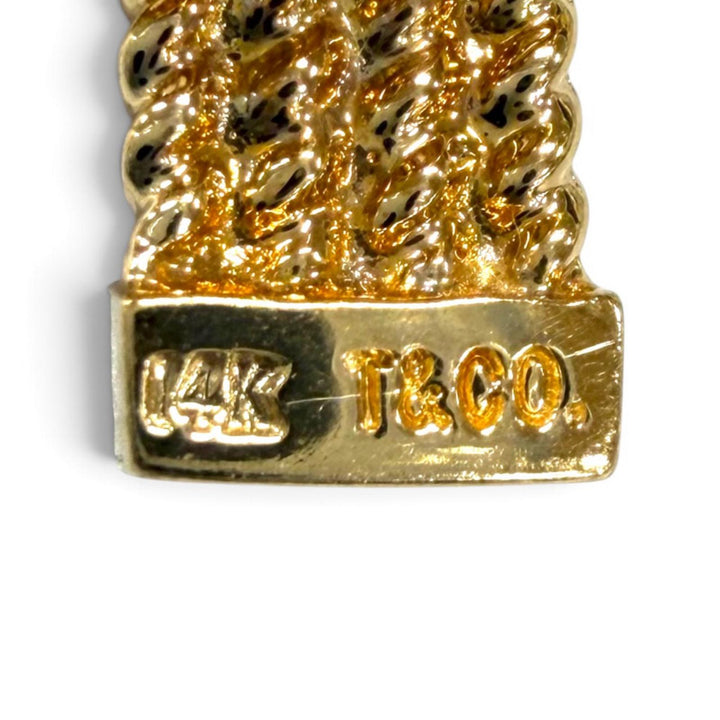 美品★TIFFANY&amp;Co. ティファニー ヴィンテージ 14K ツイストロープ ブローチ アクセサリー ゴールド 重量5.33g レディース