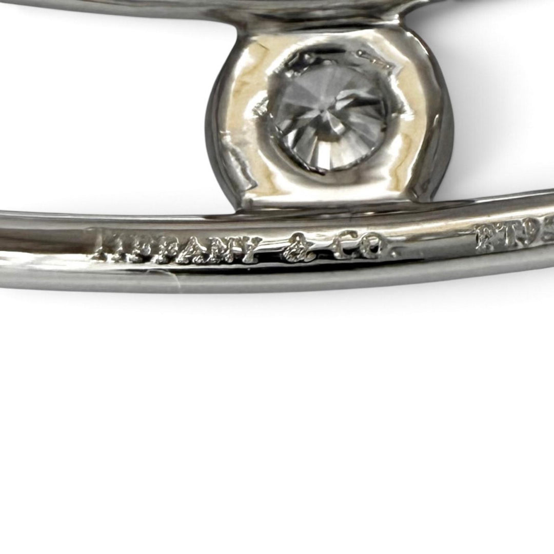 極美品★TIFFANY&amp;Co. ティファニー エルサペレッティ PT950 ダブルワイヤー 5Pダイヤモンド リング 指輪 JP10号相当 重量3.6g 保存袋付