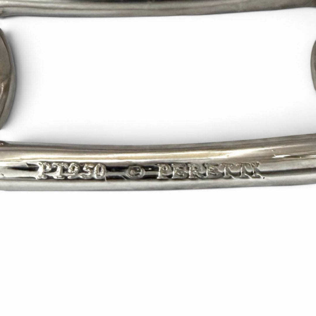 極美品★TIFFANY&amp;Co. ティファニー エルサペレッティ PT950 ダブルワイヤー 5Pダイヤモンド リング 指輪 JP10号相当 重量3.6g 保存袋付