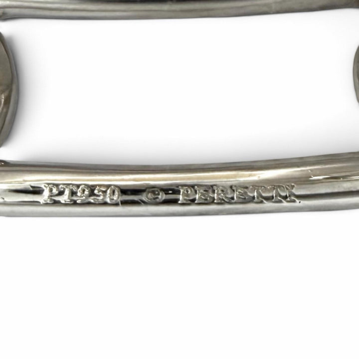 極美品★TIFFANY&amp;Co. ティファニー エルサペレッティ PT950 ダブルワイヤー 5Pダイヤモンド リング 指輪 JP10号相当 重量3.6g 保存袋付