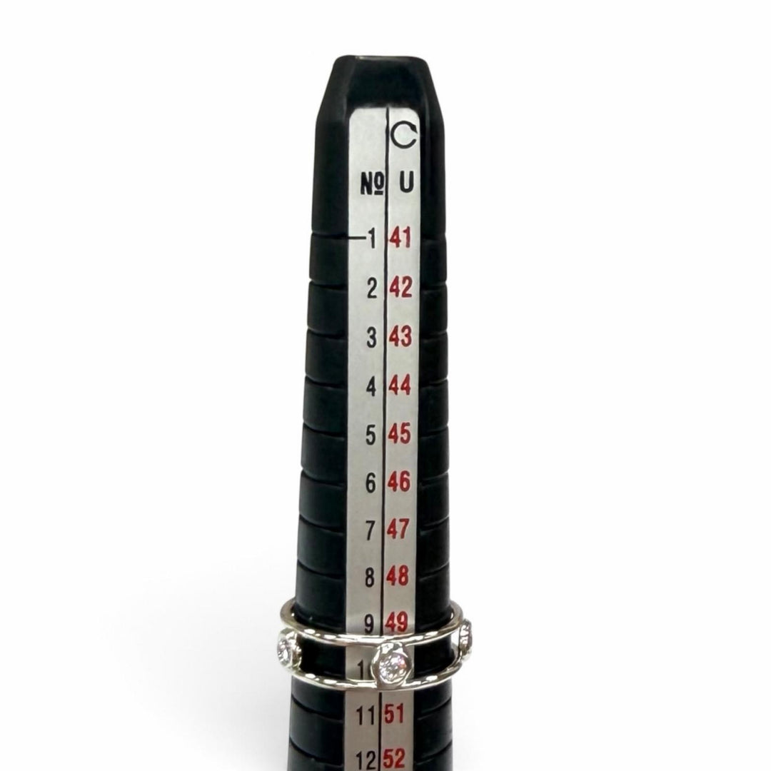 極美品★TIFFANY&amp;Co. ティファニー エルサペレッティ PT950 ダブルワイヤー 5Pダイヤモンド リング 指輪 JP10号相当 重量3.6g 保存袋付