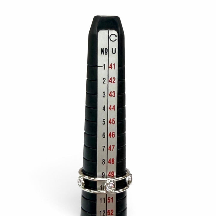 極美品★TIFFANY&amp;Co. ティファニー エルサペレッティ PT950 ダブルワイヤー 5Pダイヤモンド リング 指輪 JP10号相当 重量3.6g 保存袋付