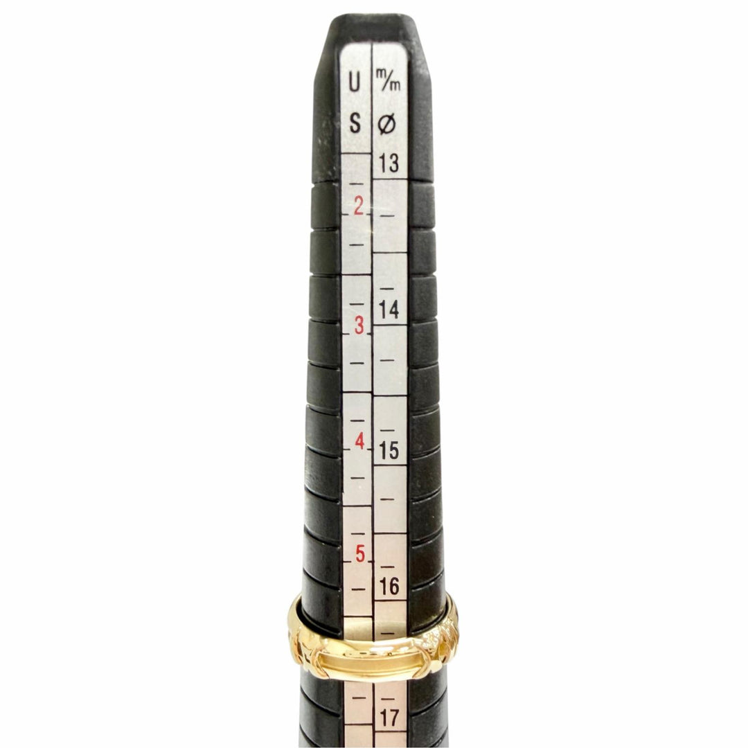 極美品△TIFFANY&amp;Co. ティファニー アトラス ニューメリック リング 指輪 750(YG) K18 イエローゴールド JP12号 重量4.5g レディース