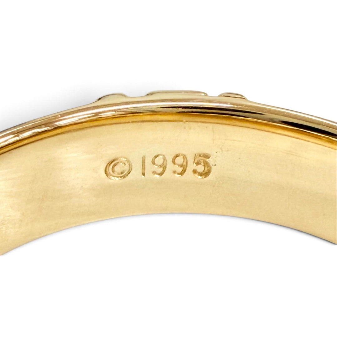 極美品△TIFFANY&amp;Co. ティファニー アトラス ニューメリック リング 指輪 750(YG) K18 イエローゴールド JP12号 重量4.5g レディース