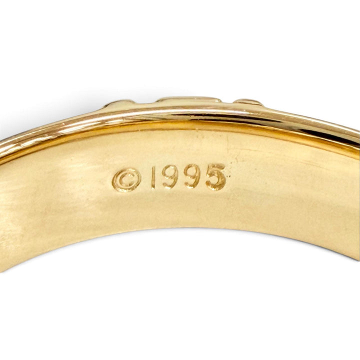 極美品△TIFFANY&amp;Co. ティファニー アトラス ニューメリック リング 指輪 750(YG) K18 イエローゴールド JP12号 重量4.5g レディース
