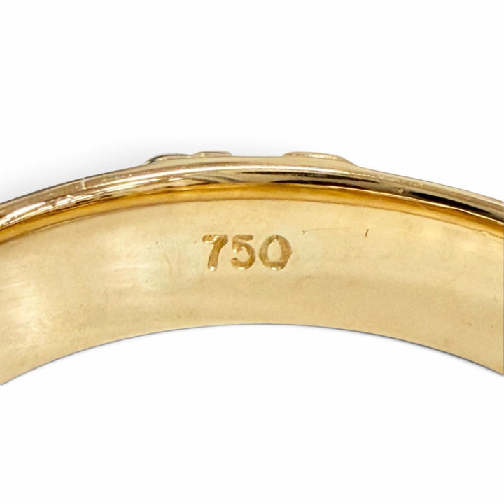 極美品△TIFFANY&amp;Co. ティファニー アトラス ニューメリック リング 指輪 750(YG) K18 イエローゴールド JP12号 重量4.5g レディース