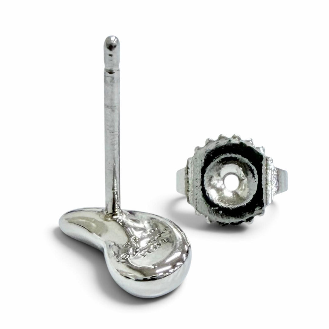 極美品△TIFFANY&amp;Co. ティファニー ティアドロップ ピアス アクセサリー 両耳用 PT950 プラチナ 重量2.5g レディース シンプルデザイン◎