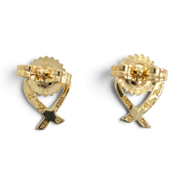 極美品△TIFFANY&amp;Co. ティファニー パロマピカソ ラビングハート ピアス アクセサリー 750 YG K18 イエローゴールド 重量1.9g レディース