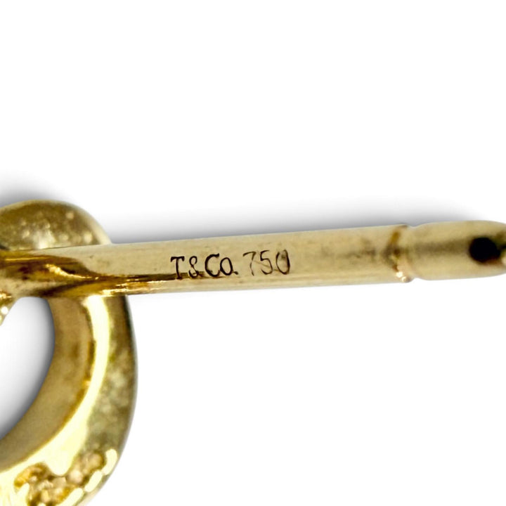 極美品△TIFFANY&amp;Co. ティファニー パロマピカソ ラビングハート ピアス アクセサリー 750 YG K18 イエローゴールド 重量1.9g レディース