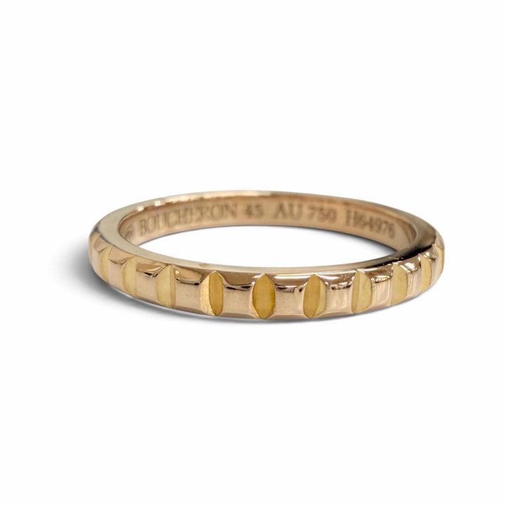 極美品△BOUCHERON ブシュロン キャトル クル ド パリ スモール リング 指輪 AU750(PG) ピンクゴールド 45 (JP5号) 重量1.9g レディース