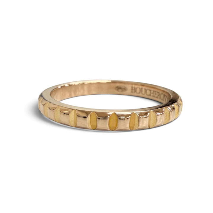 極美品△BOUCHERON ブシュロン キャトル クル ド パリ スモール リング 指輪 AU750(PG) ピンクゴールド 45 (JP5号) 重量1.9g レディース