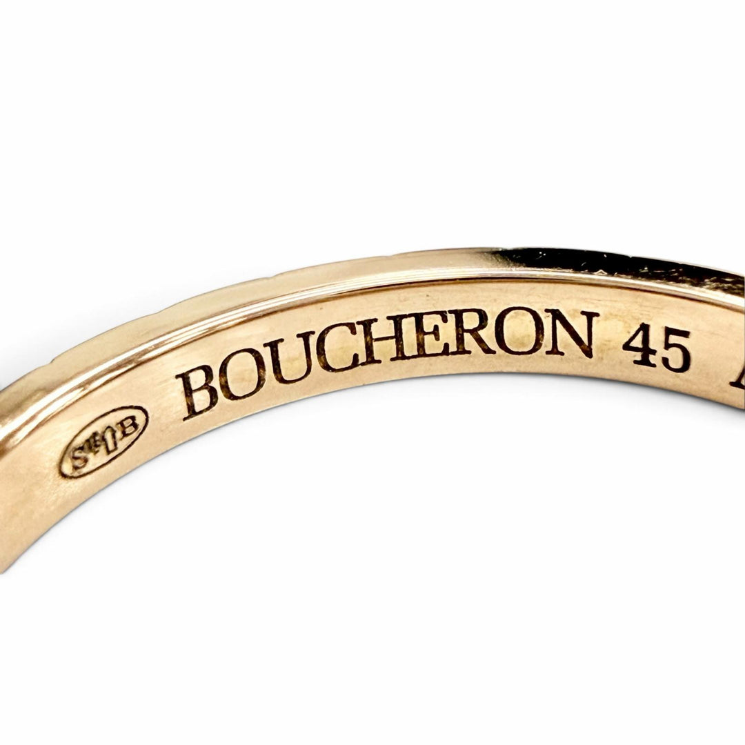 極美品△BOUCHERON ブシュロン キャトル クル ド パリ スモール リング 指輪 AU750(PG) ピンクゴールド 45 (JP5号) 重量1.9g レディース