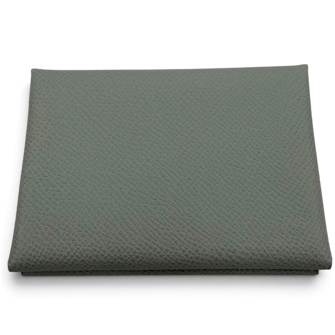未使用品☆HERMES エルメス カルヴィ デュオ ヴォーエプソン ブルーグラシエ シルバー金具 セリエ金具 財布 K刻印 フランス製 袋付
