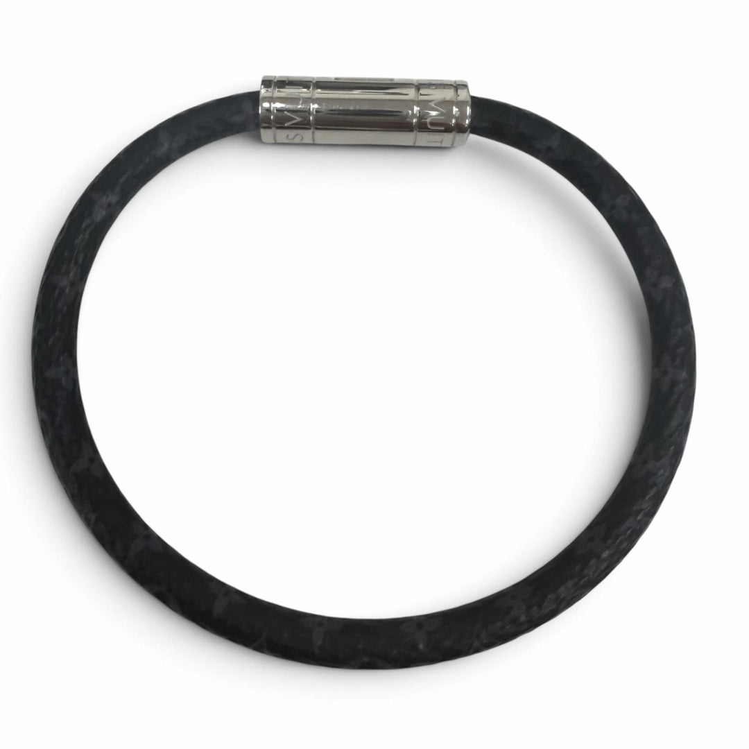 極美品□LOUIS VUITTON ルイヴィトン 2026年製 M4026E キープ イット モノグラムエクリプス ブレスレット アクセサリー ブラック メンズ
