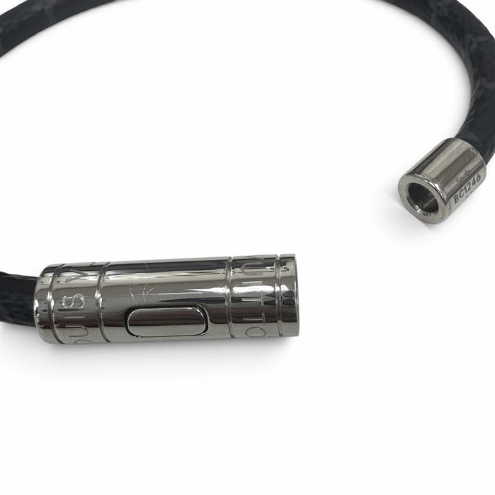 極美品□LOUIS VUITTON ルイヴィトン 2026年製 M4026E キープ イット モノグラムエクリプス ブレスレット アクセサリー ブラック メンズ