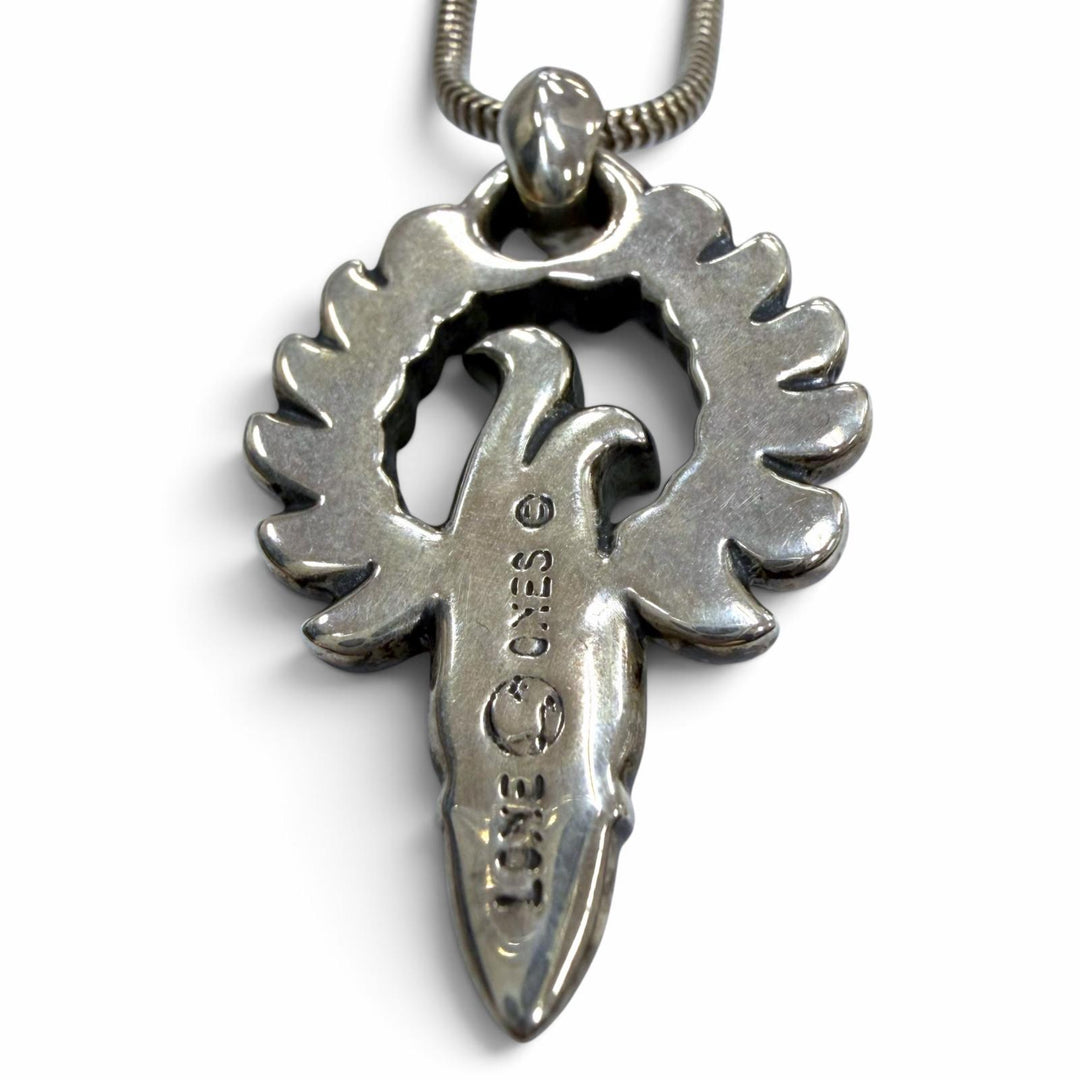 美品▼LONE ONES ロンワンズ サンダーバード ペンダント 925 スネークチェーン ネックレス シルバー S 18インチ メンズ レディース 箱付