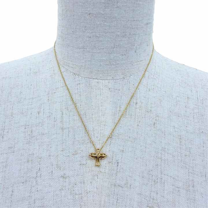極美品☆TIFFANY&amp;Co. ティファニー エルサペレッティ バードクロス ペンダント 750（YG）イエローゴールド 重量3.8g レディース