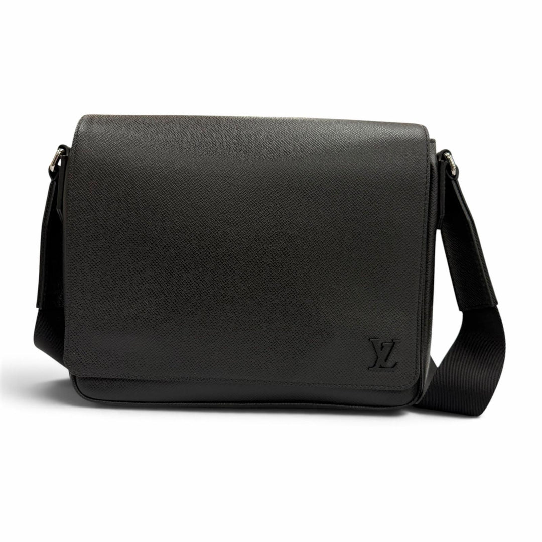極美品▼LOUIS VUITTON ルイヴィトン M30850 ディストリクト PM NV3 タイガ メッセンジャー ショルダーバッグ ブラック 定価407000円
