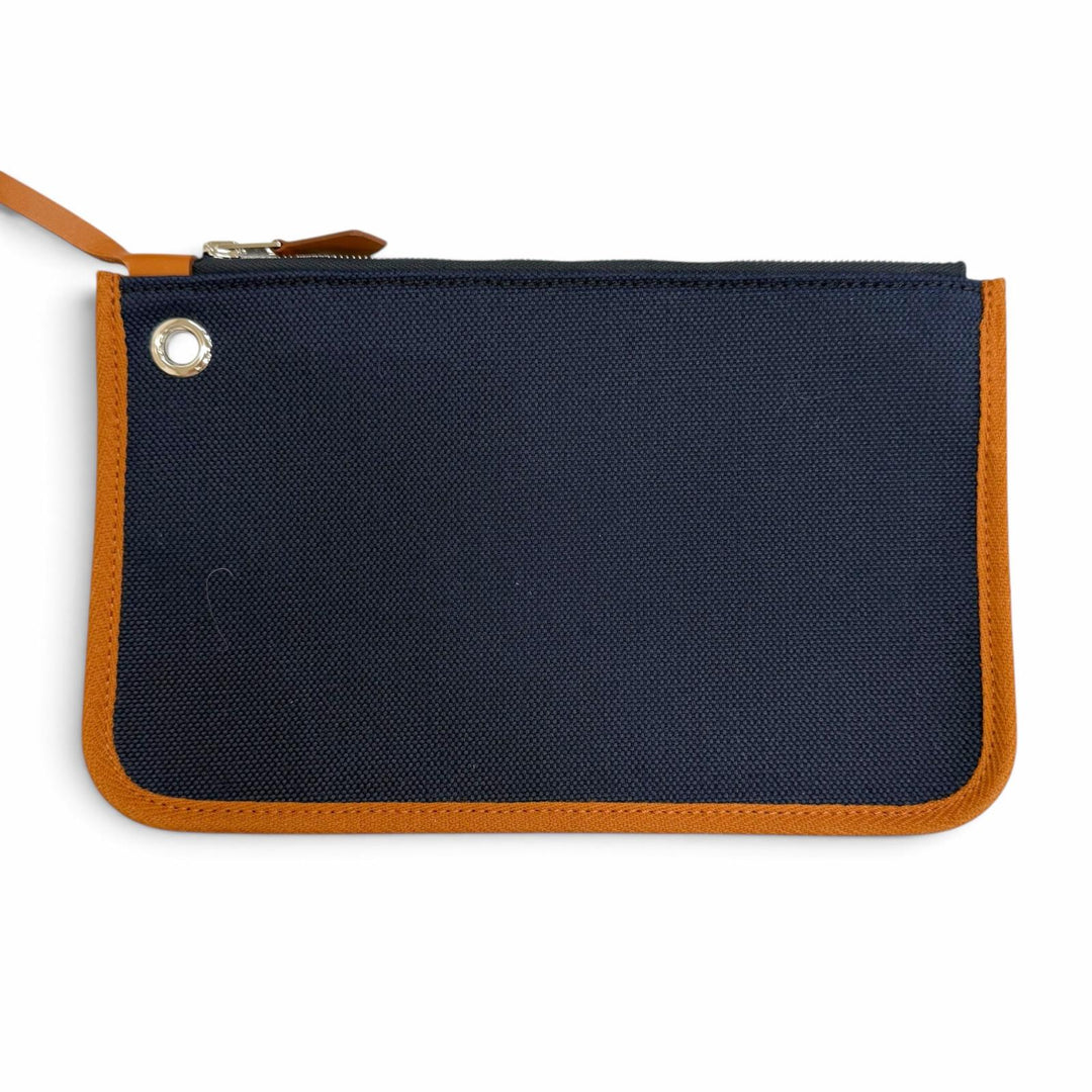 極美品△HERMES エルメス エールバッグジップ 31 PM トワルミリタリー ヴァッシュハンター ブルーマリン シルバー金具 2WAY W刻印 仏製