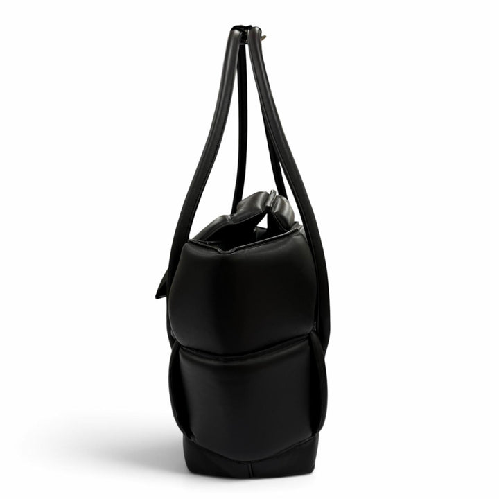 美品☆BOTTEGAVENETA ボッテガヴェネタ 573400 パデッド ラージ アルコ ハンドバッグ レザー ブラック イタリア製 レディース 保存袋付き