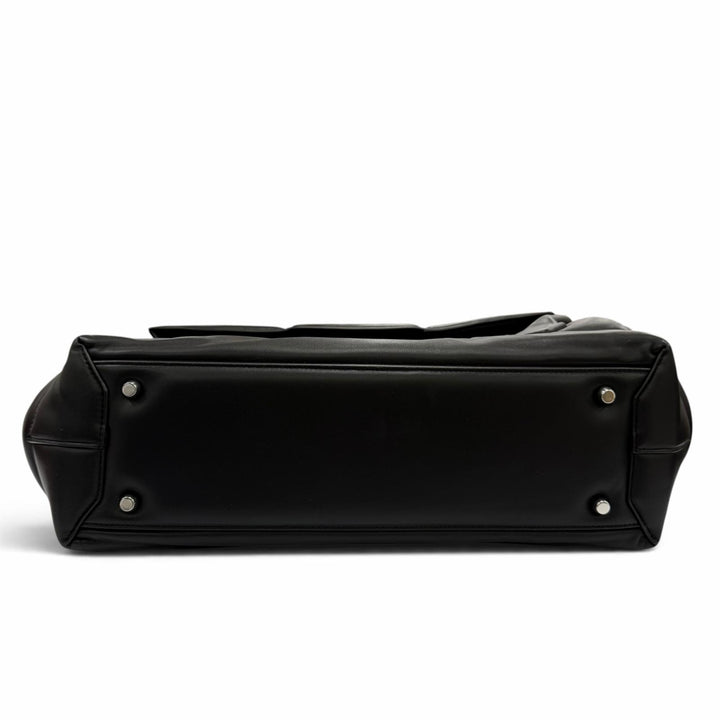 美品☆BOTTEGAVENETA ボッテガヴェネタ 573400 パデッド ラージ アルコ ハンドバッグ レザー ブラック イタリア製 レディース 保存袋付き